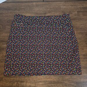 ATTYRE NEW YORK Womens Skort Size 10 Multicolor Dot Print A Line Casual